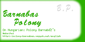 barnabas polony business card